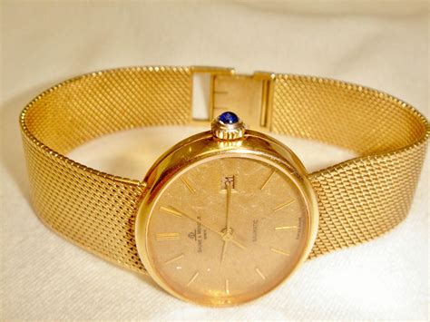 baume mercier watches solid gold